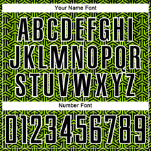 Load image into Gallery viewer, Custom Black Neon Green-White Geometric Arrow Sublimation Soccer Uniform Jersey
