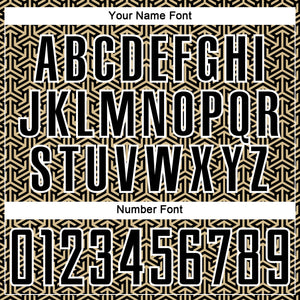 Custom Black Vegas Gold-White Geometric Arrow Sublimation Soccer Uniform Jersey