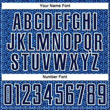 Charger l&#39;image dans la galerie, Custom Navy Powder Blue-White Geometric Arrow Sublimation Soccer Uniform Jersey
