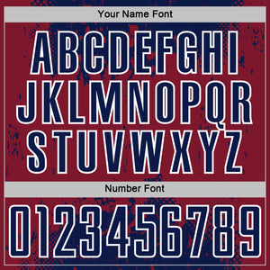 Custom Navy Crimson-White Abstract Splatter Grunge Art Sports Sublimation Soccer Uniform Jersey