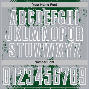 Custom Green Gray-White Abstract Splatter Grunge Art Sports Sublimation Soccer Uniform Jersey