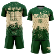 Load image into Gallery viewer, Custom Green Cream Abstract Splatter Grunge Art Sports Sublimation Soccer Uniform Jersey
