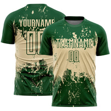 Load image into Gallery viewer, Custom Green Cream Abstract Splatter Grunge Art Sports Sublimation Soccer Uniform Jersey
