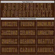 Загрузить изображение в средство просмотра галереи, Custom Brown Old Gold Geometric Shape Sports Sublimation Soccer Uniform Jersey
