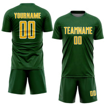 Загрузить изображение в средство просмотра галереи, Custom Green Yellow-White Geometric Shape Sports Sublimation Soccer Uniform Jersey
