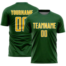 Загрузить изображение в средство просмотра галереи, Custom Green Yellow-White Geometric Shape Sports Sublimation Soccer Uniform Jersey
