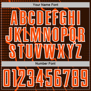 Custom Brown Orange-White Lightning Sports Sublimation Soccer Uniform Jersey