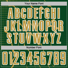 Загрузить изображение в средство просмотра галереи, Custom Green Old Gold-White Lightning Sports Sublimation Soccer Uniform Jersey
