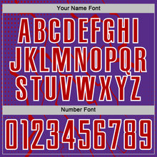 Load image into Gallery viewer, Custom Purple Red-White Lightning Sports Sublimation Soccer Uniform Jersey
