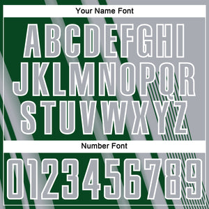 Custom Gray Green-White Lines Sports Sublimation Soccer Uniform Jersey