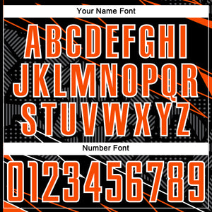 Custom Black Orange-White Lines Sports Sublimation Soccer Uniform Jersey
