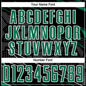 Custom Black Kelly Green-White Lines Sports Sublimation Soccer Uniform Jersey