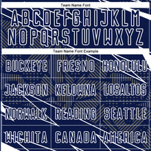 Laden Sie das Bild in den Galerie-Viewer, Custom Navy White Lines Sports Sublimation Soccer Uniform Jersey
