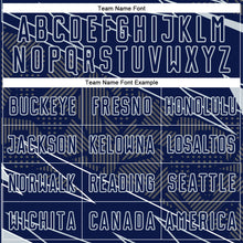 Laden Sie das Bild in den Galerie-Viewer, Custom Navy Silver Lines Sports Sublimation Soccer Uniform Jersey
