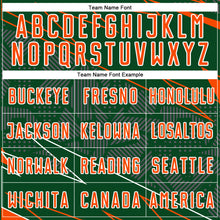 Load image into Gallery viewer, Custom Green Orange-White Lines Sports Sublimation Soccer Uniform Jersey
