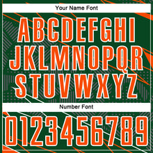 Load image into Gallery viewer, Custom Green Orange-White Lines Sports Sublimation Soccer Uniform Jersey
