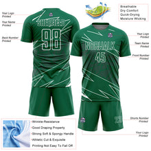 Load image into Gallery viewer, Custom Kelly Green White Lines Sports Sublimation Soccer Uniform Jersey
