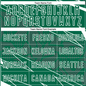 Custom Kelly Green White Lines Sports Sublimation Soccer Uniform Jersey
