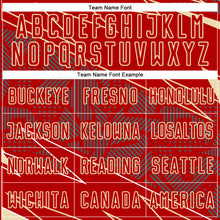 Load image into Gallery viewer, Custom Red Cream Lines Sports Sublimation Soccer Uniform Jersey
