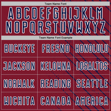 Load image into Gallery viewer, Custom Crimson Navy-Black Lines Sports Sublimation Soccer Uniform Jersey
