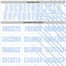 Load image into Gallery viewer, Custom White Light Blue Lines Sports Sublimation Soccer Uniform Jersey
