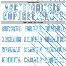 Загрузить изображение в средство просмотра галереи, Custom White Powder Blue Lines Sports Sublimation Soccer Uniform Jersey
