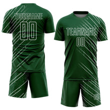 Load image into Gallery viewer, Custom Green White Lines Sports Sublimation Soccer Uniform Jersey
