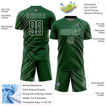 Load image into Gallery viewer, Custom Green White Lines Sports Sublimation Soccer Uniform Jersey
