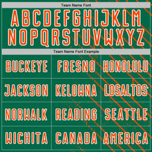 Charger l'image dans la galerie, Custom Kelly Green Orange-White Lines Sports Sublimation Soccer Uniform Jersey
