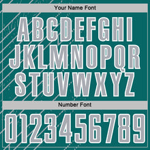 Laden Sie das Bild in den Galerie-Viewer, Custom Teal Gray-White Lines Sports Sublimation Soccer Uniform Jersey
