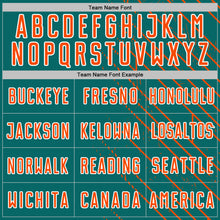 Загрузить изображение в средство просмотра галереи, Custom Teal Orange-White Lines Sports Sublimation Soccer Uniform Jersey
