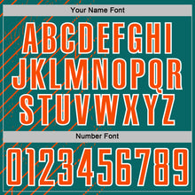 Загрузить изображение в средство просмотра галереи, Custom Teal Orange-White Lines Sports Sublimation Soccer Uniform Jersey
