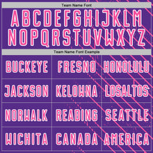 Laden Sie das Bild in den Galerie-Viewer, Custom Purple Pink-White Lines Sports Sublimation Soccer Uniform Jersey
