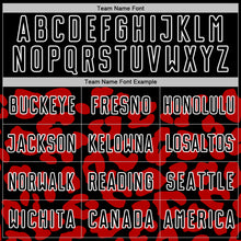 Laden Sie das Bild in den Galerie-Viewer, Custom Red Black-White Animal Leopard Print Sports Sublimation Soccer Uniform Jersey
