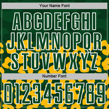 Laden Sie das Bild in den Galerie-Viewer, Custom Gold Green-White Animal Leopard Print Sports Sublimation Soccer Uniform Jersey
