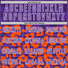 Загрузить изображение в средство просмотра галереи, Custom Orange Purple-White Animal Leopard Print Sports Sublimation Soccer Uniform Jersey
