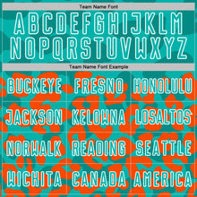 Загрузить изображение в средство просмотра галереи, Custom Orange Aqua-White Animal Leopard Print Sports Sublimation Soccer Uniform Jersey
