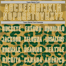 Load image into Gallery viewer, Custom Green Old Gold-White Animal Leopard Print Sports Sublimation Soccer Uniform Jersey
