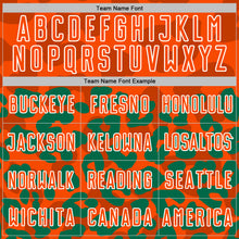 Загрузить изображение в средство просмотра галереи, Custom Kelly Green Orange-White Animal Leopard Print Sports Sublimation Soccer Uniform Jersey
