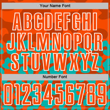 Load image into Gallery viewer, Custom Aqua Orange-White Animal Leopard Print Sports Sublimation Soccer Uniform Jersey
