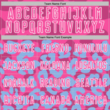 Laden Sie das Bild in den Galerie-Viewer, Custom Light Blue Pink-White Animal Leopard Print Sports Sublimation Soccer Uniform Jersey
