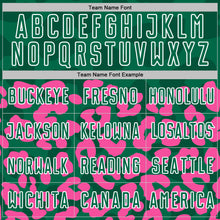 Charger l'image dans la galerie, Custom Pink Kelly Green-White Animal Leopard Print Sports Sublimation Soccer Uniform Jersey
