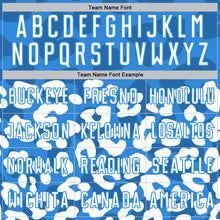 Load image into Gallery viewer, Custom White Powder Blue Animal Leopard Print Sports Sublimation Soccer Uniform Jersey
