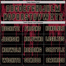 Load image into Gallery viewer, Custom Black Crimson-Cream Dripping Splatte Pattern Sports Sublimation Soccer Uniform Jersey
