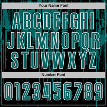 Load image into Gallery viewer, Custom Black Teal-White Dripping Splatte Pattern Sports Sublimation Soccer Uniform Jersey
