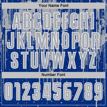 Загрузить изображение в средство просмотра галереи, Custom Royal Gray-White Dripping Splatte Pattern Sports Sublimation Soccer Uniform Jersey
