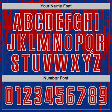 Charger l'image dans la galerie, Custom Royal Red-White Dripping Splatte Pattern Sports Sublimation Soccer Uniform Jersey
