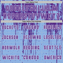 Загрузить изображение в средство просмотра галереи, Custom Light Blue Purple-White Dripping Splatte Pattern Sports Sublimation Soccer Uniform Jersey
