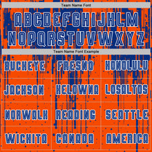 Загрузить изображение в средство просмотра галереи, Custom Orange Royal-White Dripping Splatte Pattern Sports Sublimation Soccer Uniform Jersey
