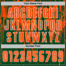 Load image into Gallery viewer, Custom Green Orange-White Dripping Splatte Pattern Sports Sublimation Soccer Uniform Jersey
